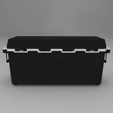 Load image into Gallery viewer, Back of Black 88 quart cooler