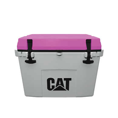 27 Quart Cooler White with Pink lid