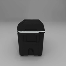 Load image into Gallery viewer, left side Cat Black 88 Quart Cooler with drain plug