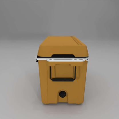 left side Cat 88 Quart Cooler with drain plug